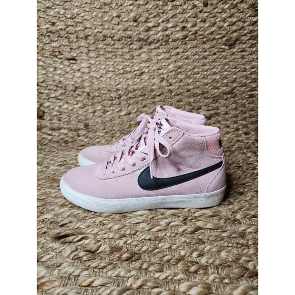 Nike Air Bruin High Hi SB Medium Soft Pink Black White Dunk Low Women's 7.5 - Picture 1 of 11